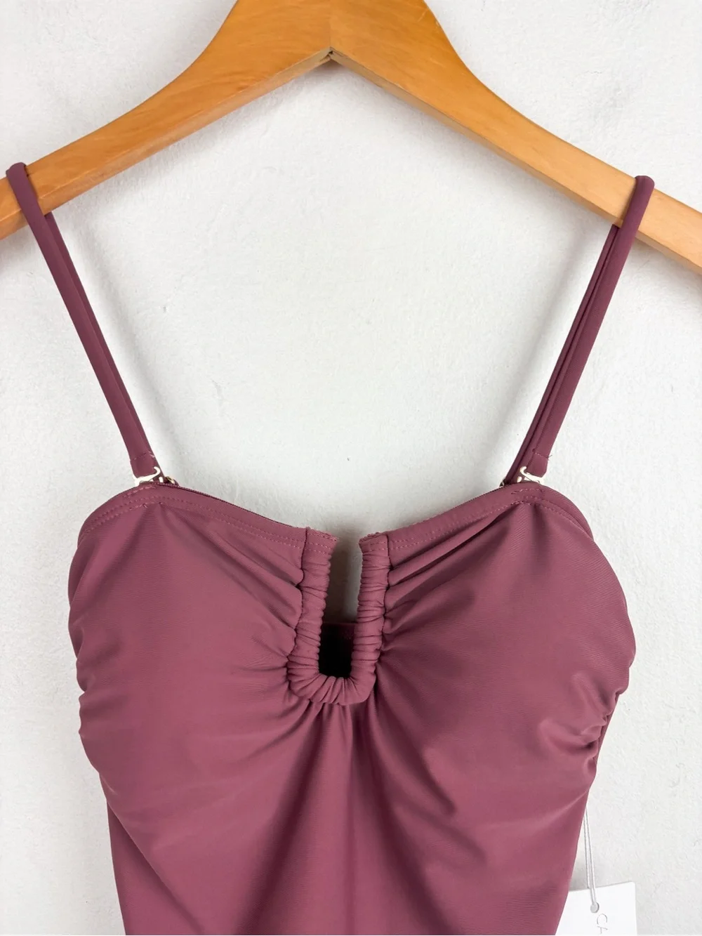 NWT Carline Constas Mauve One Piece Swimsuit Sz S